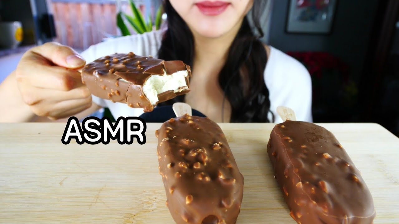 ASMR MAGNUM ICE CREAM BARS | Mukbang | Eating Show | Crunchy Eating Sounds(No Talking) Yoojin Eats
