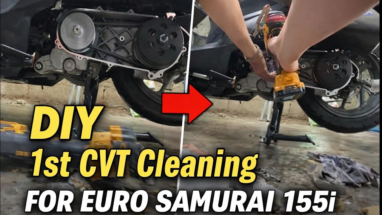 Euro Samurai 155i DIY First CVT cleaning #eurosamurai155i  #cvtcleaning