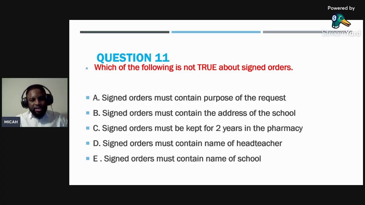 M.E.P MEDICINES ETHICS AND PRACTICE MASTERCLASS (QUESTIONS BASED)