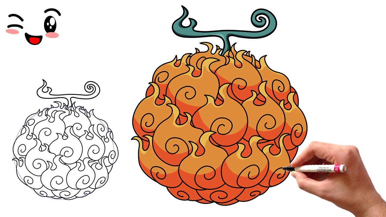How To Draw Flame Flame Fruit | One Piece Sabo Devil Fruit | Mera Mera no Mi