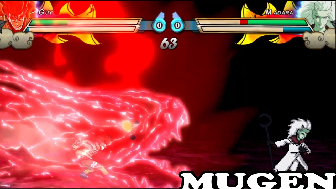 Madara Rikudou Vs Might Guy 8 Gates Naruto MUGEN FIGHT