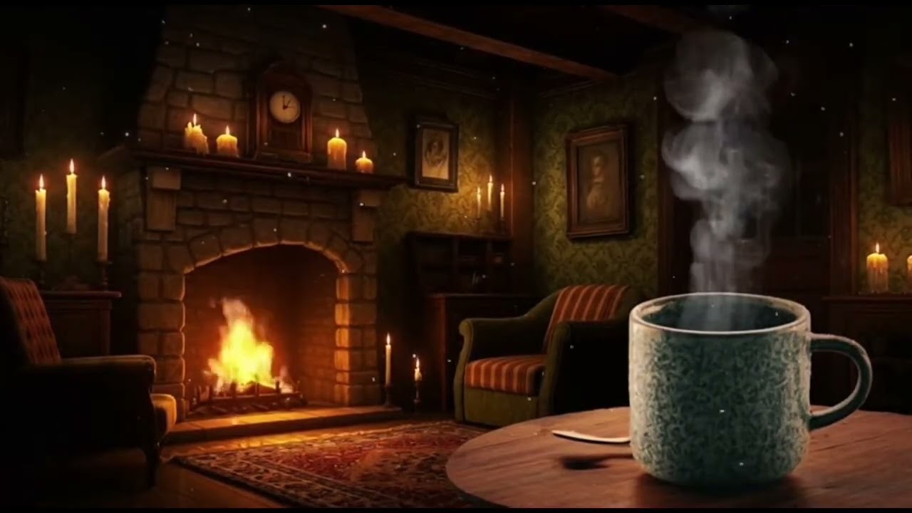 Haunted Hearth: Cozy Fireplace ASMR in a Haunted Victorian Living Room