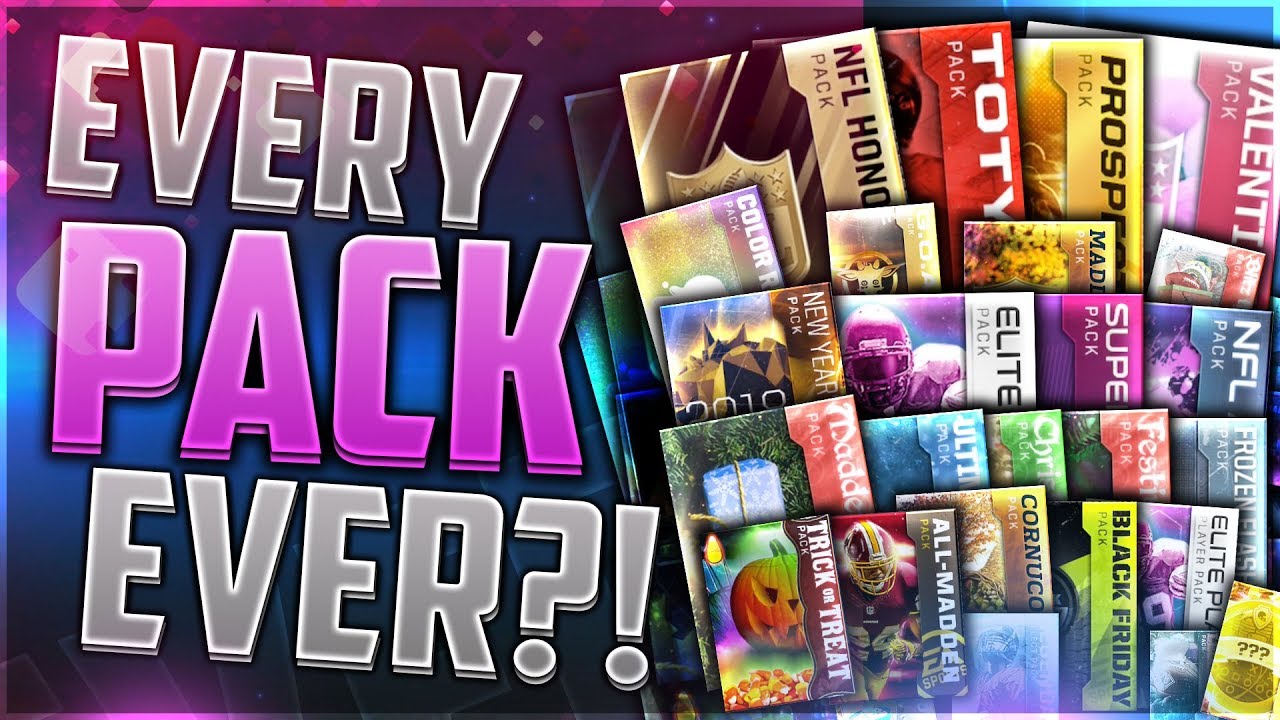 EVERY PACK EVER! Historical PACK OPENING | Madden Mobile 18 EDITION!
