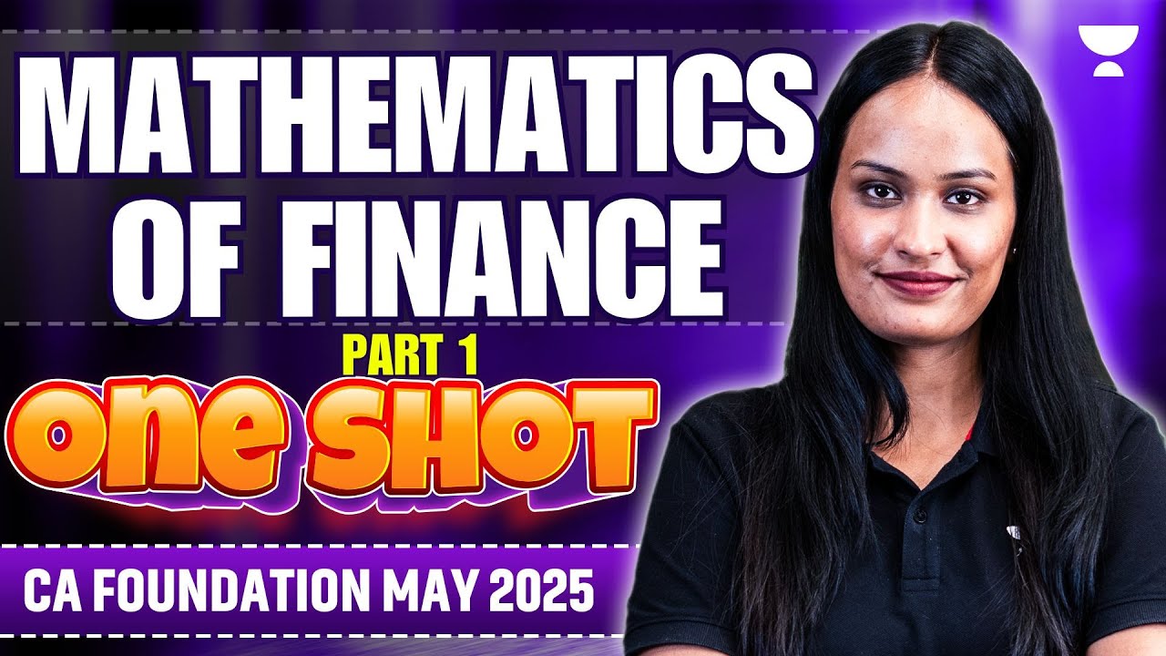 Mathematics of Finance | Part 1 | Quantitative Aptitude | CA Foundation May 25 | Shivani Sharma