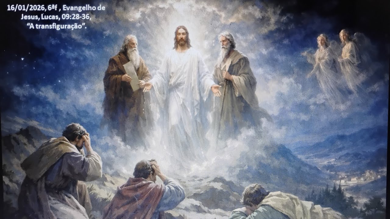 A transfiguração. LC, 09:28-36. #jesus #vidaeterna #evangelho #fe #cristonossavida 