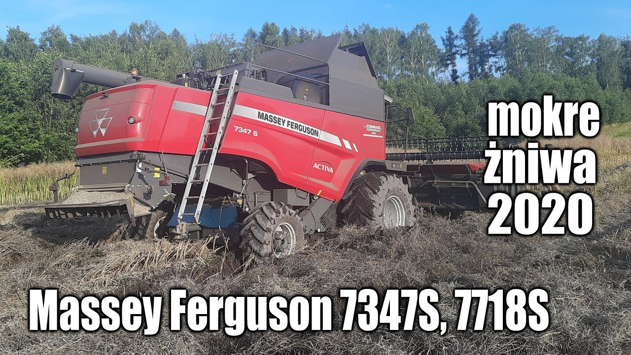 Mokre żniwa 2020 – Massey Ferguson Activa 7347S, 7718S – Agro Vita