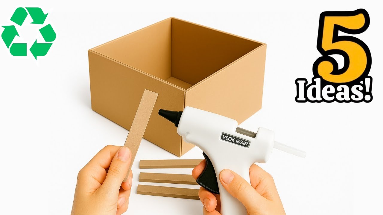 Diy 3D cardboard box 😵 you won't believe how it looks 🤩♻️