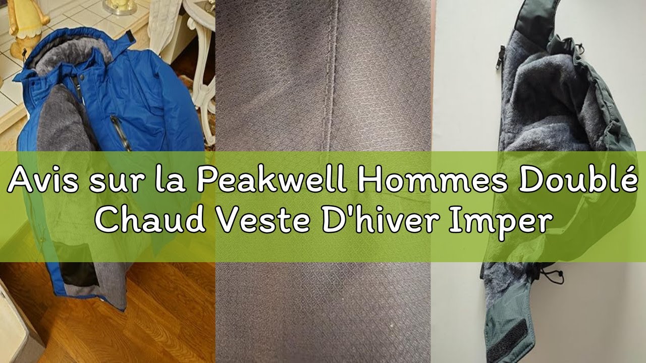 Avis sur la Peakwell Hommes Doublé Chaud Veste D'hiver Imperméable et Coupe-Vent Blouson de Ski Fonc