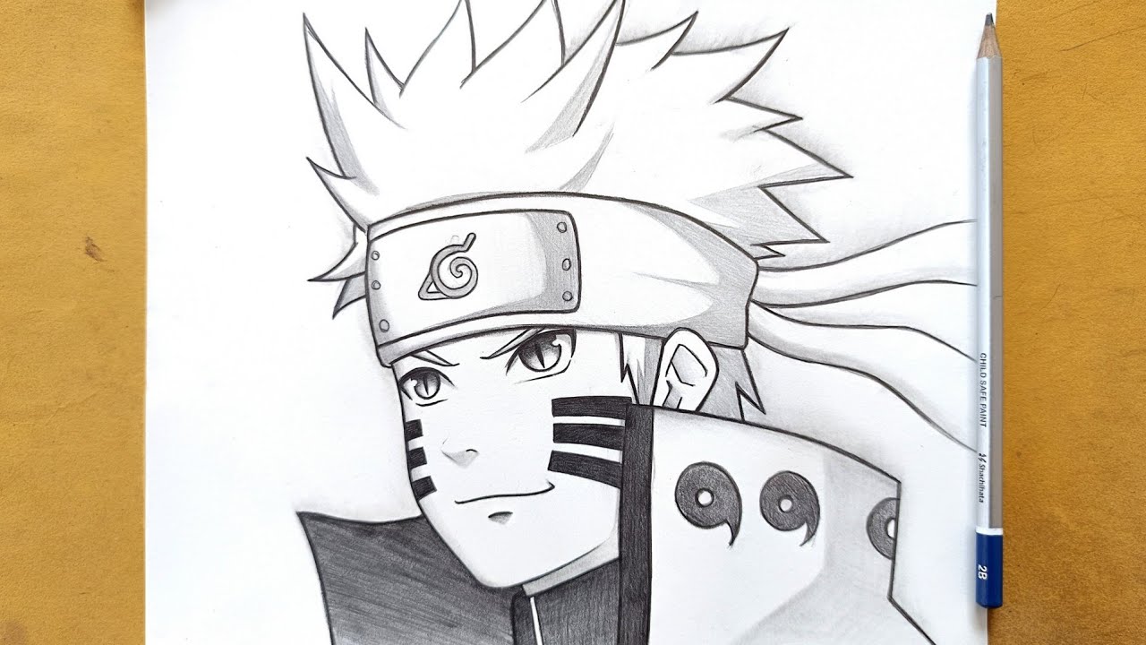 How to draw Naruto sage of six path mode drawing || Easy anime character drawing for beginners