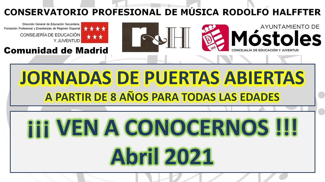 Jornadas puertas abiertas CPM Rodolfo Halffter - Abril 2021