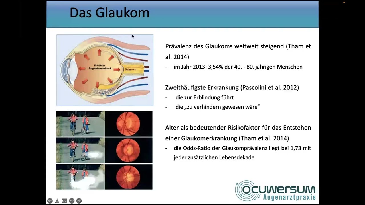 Das Alter und Glaukom