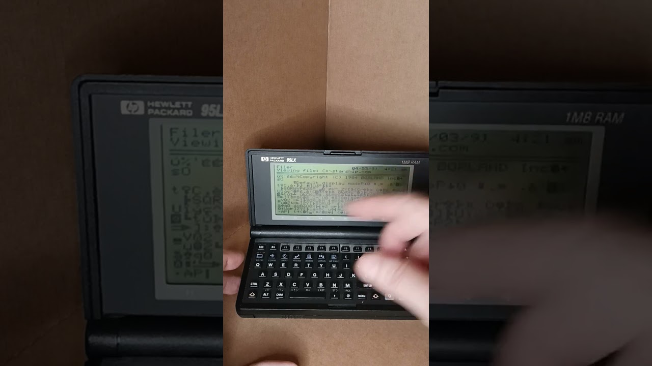 HP 95LX running Qbasic and some other MS-DOS software