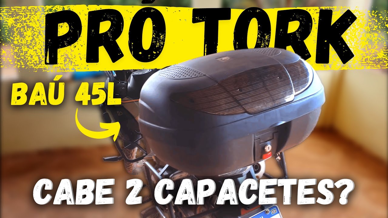 BAÚ PRÓ TORK 45 LITROS NA XRE 300! CABE 2 CAPACETES? VALE A PENA? PONTOS POSITIVOS E NEGATIVOS