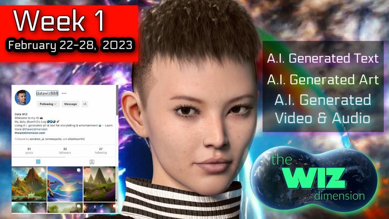 Week 1 | Data WIZ travels Earth2 Metaverse | A.I. Generated Art, Text, Audio, & Video
