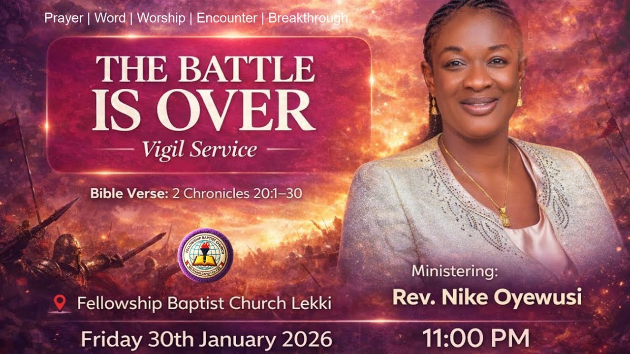 JANUARY VIGIL || THE BATTLE IS OVER ||  JAN 30TH 2026 ||