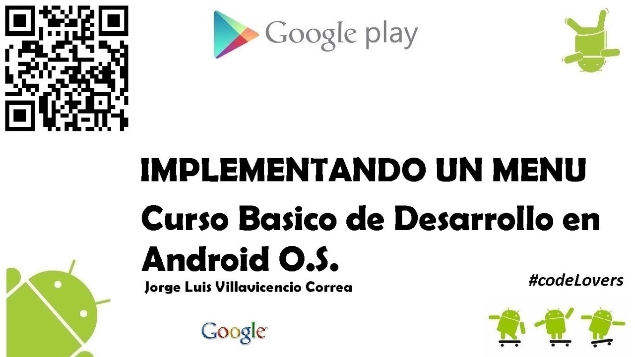 Curso Basico de Desarrollo en Android O.S. - Menus