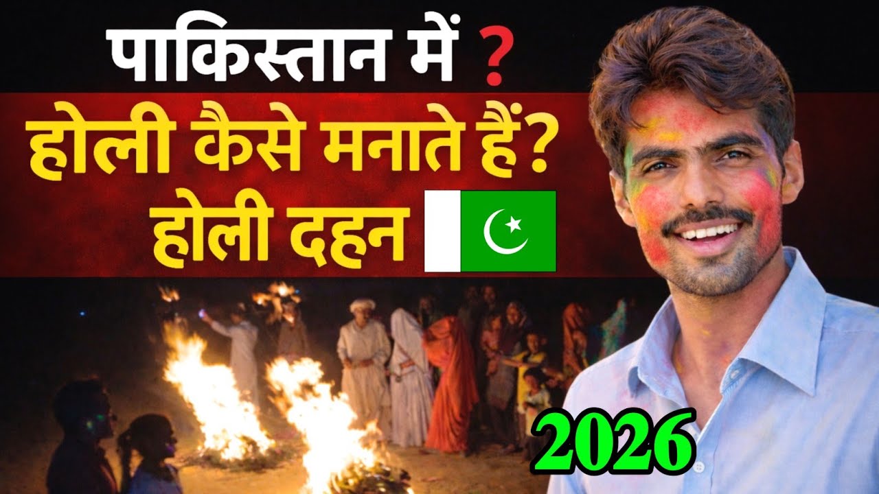 Holi in Pakistan 2026 | Holi Celebrate Pakistan | पाकिस्तान में होली दहन | Kailash Manjirana Vlogs