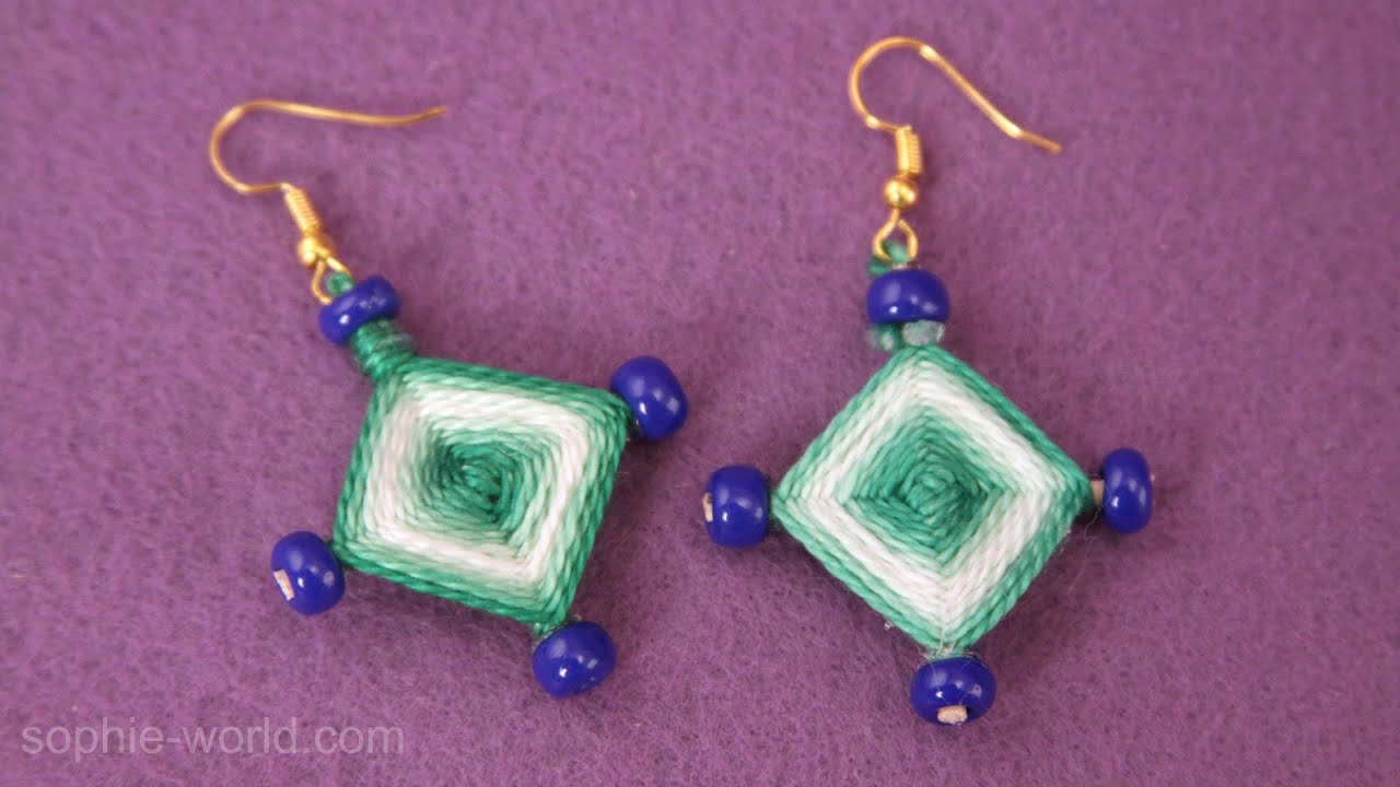 How to Make God's Eye Earrings | Sophie's World