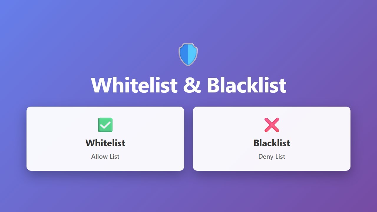 Whitelist vs Blacklist: Allow & Deny Lists Explained