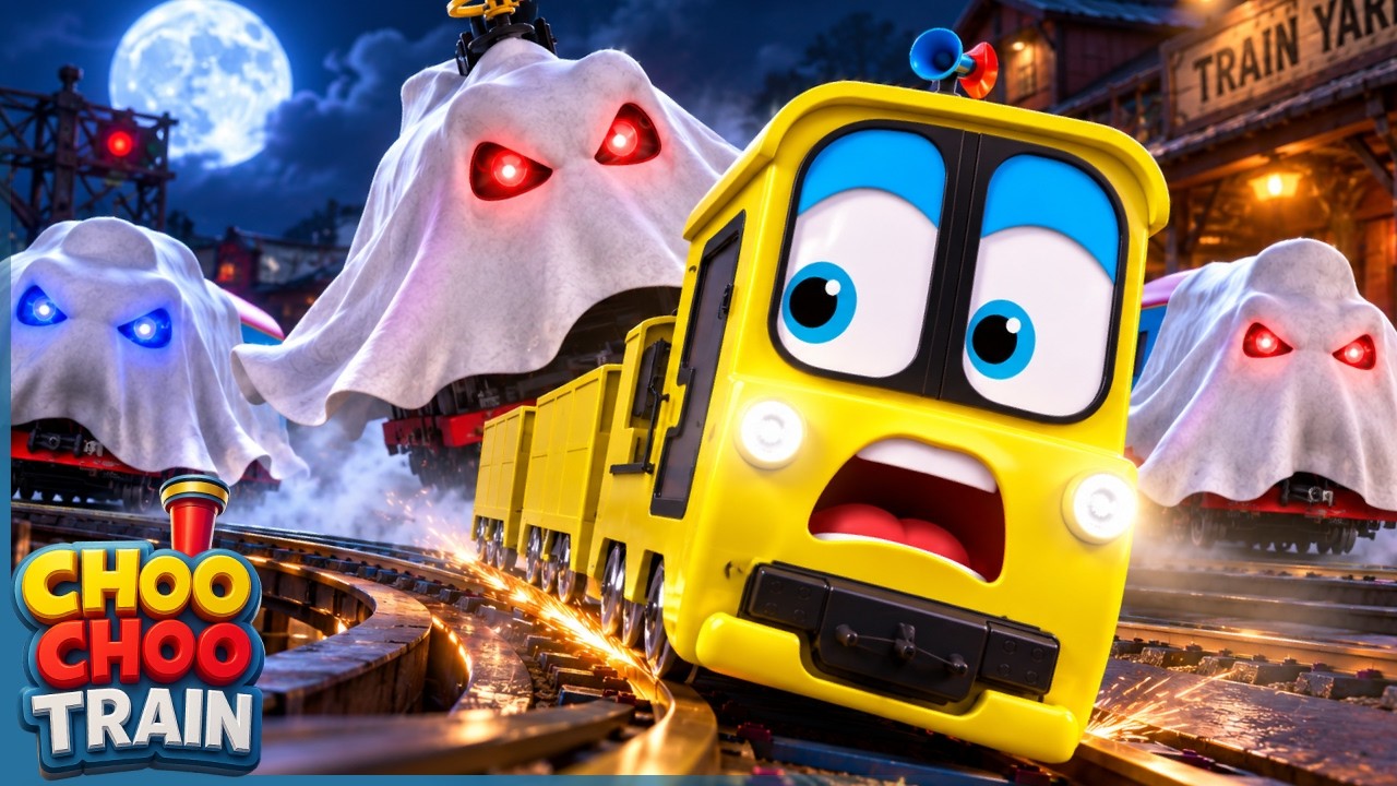 Mini Train vs 3 Ghost Trains 👻🚂 | Spooky Halloween Train Adventure for Kids