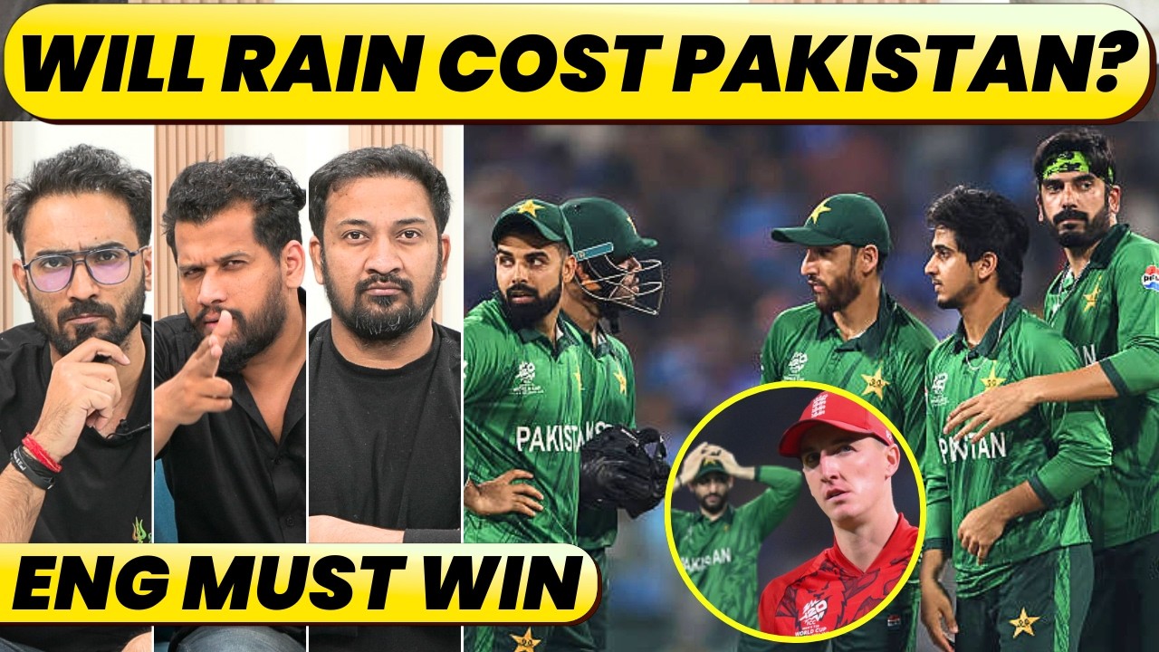 1 GAME WASH OUT, 2 REMAINING. ENGLAND GAME MUST WIN FOR PAKISTAN. PAK VS SL WILL BE TOO LATE