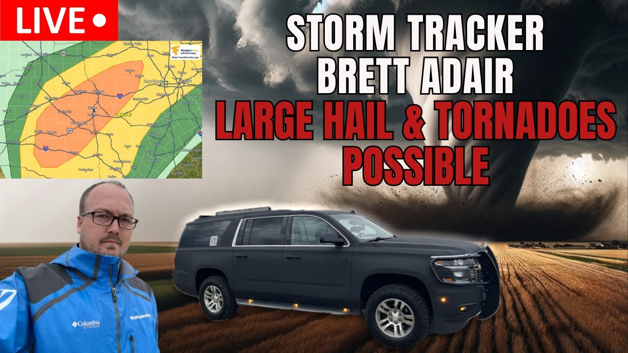 🔴LIVE Storm Chasing🔴 TEXAS Giant Hail & Tornado Risk...
