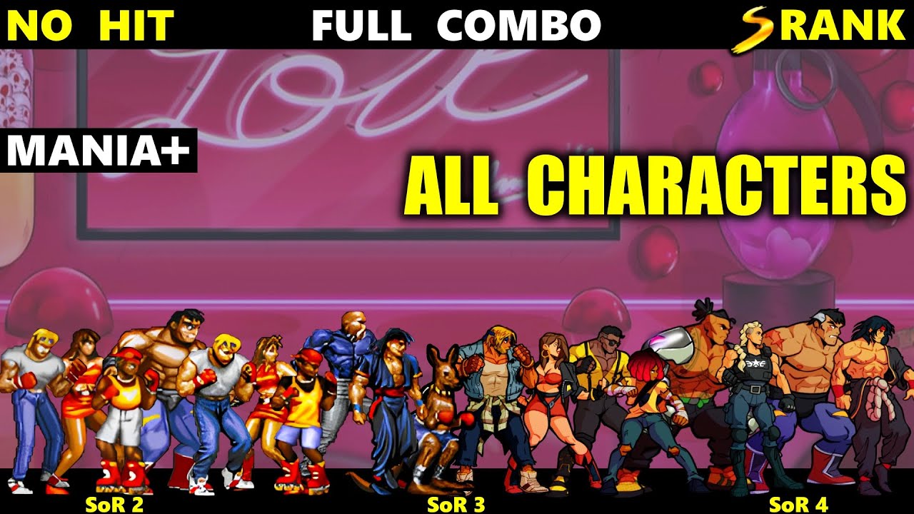 Streets of Rage 4 Stage 8 Full Combo Mania+ ALL Characters