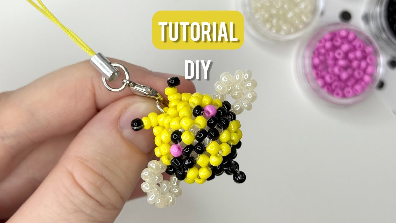 DIY | The Most Detailed Beaded Amigurumi Bee Keychain Tutorial 🐝 | Step-by-Step Guide | Tutorial