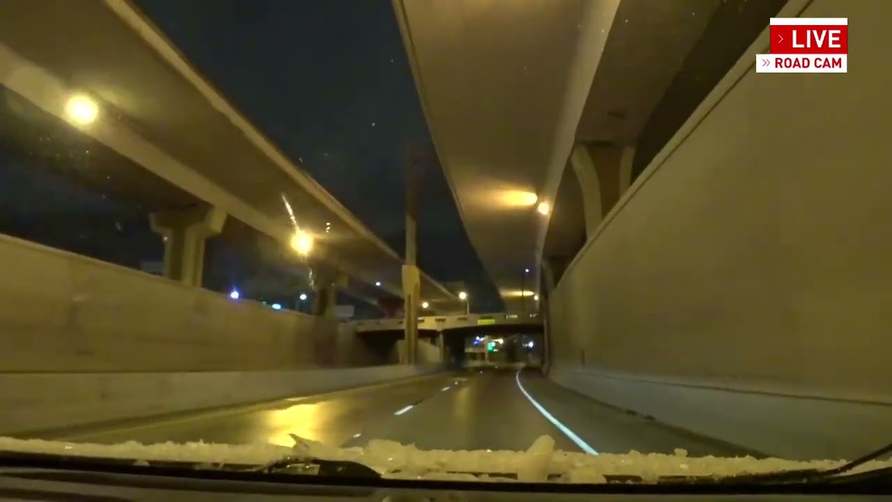 Our RoadCam seeing multiple vehicles spinning out on the ice