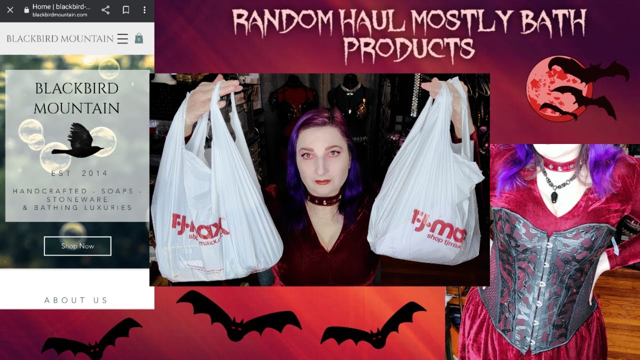 Random Haul Bathbombs from BLACKBIRD MOUNTAIN + TJ MAX mostly bath products💜🦇💜