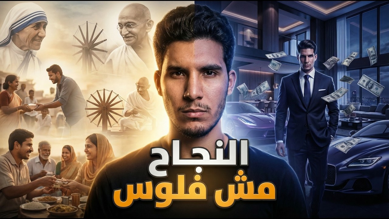 غاندي مكنش غني بس أثر في العالم!!