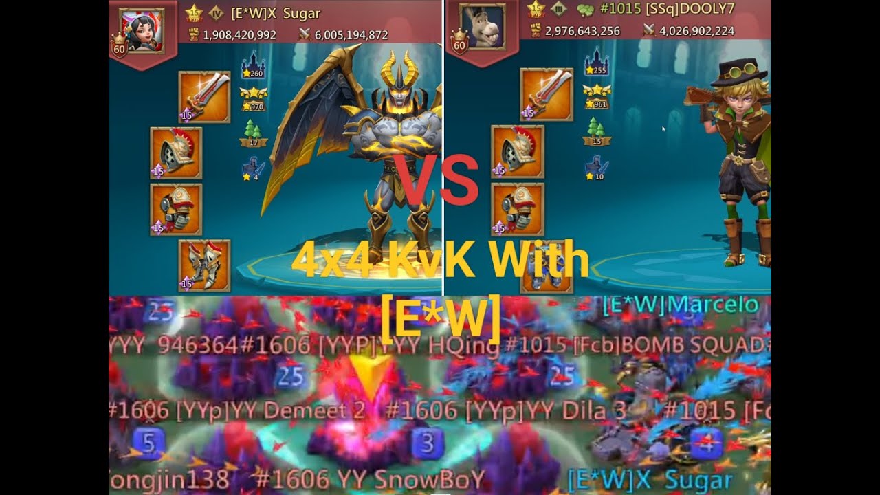 X Sugar 4x4 KvK DESTRUCTION WITH [E*W] - Lords Mobile