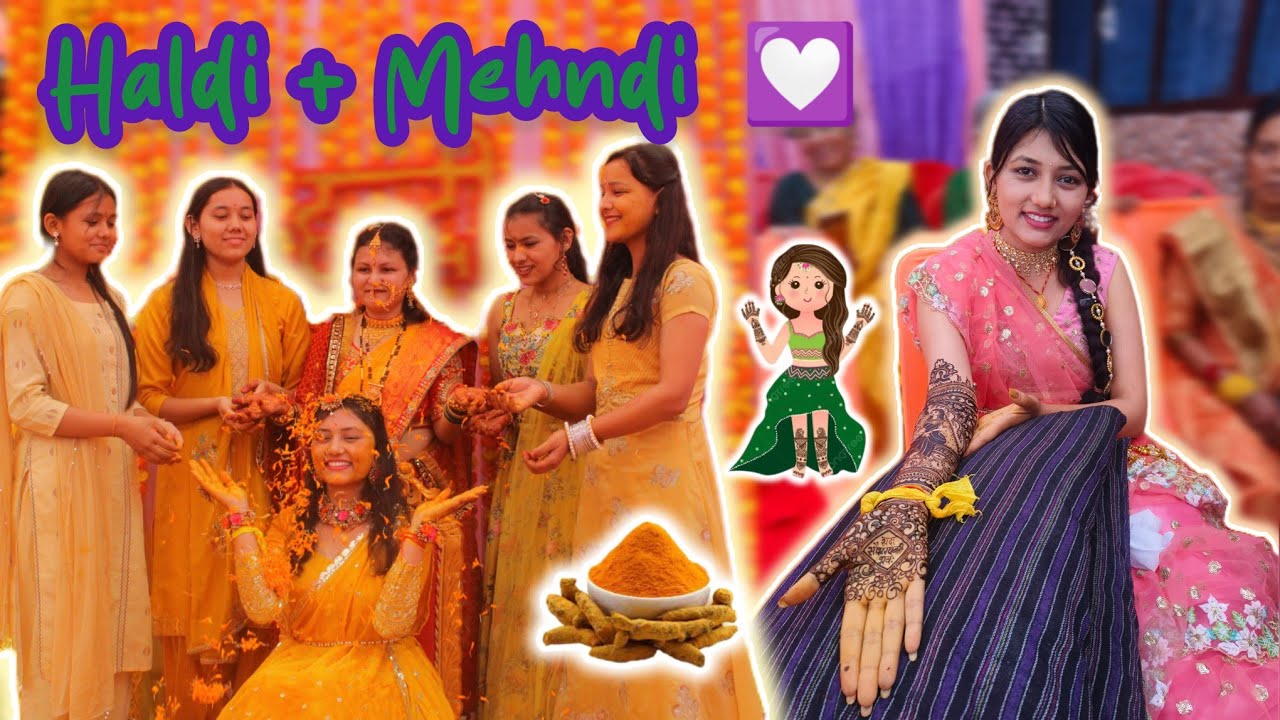 Neetu ki Haldi & Mehndi ceremony😍♥️#haldiceremony  #mehandiceremony