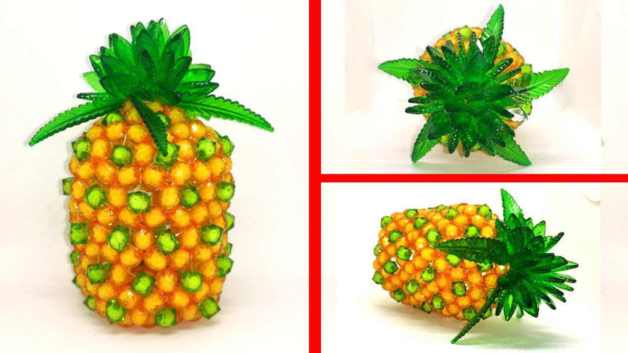 How to Make Beaded Pineapple | Beaded Fruits | পুতির আনারস পুতির আনারস | DIY | Full Tutorial