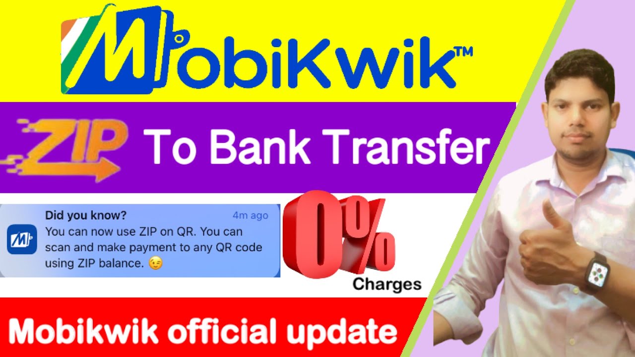 Mobikwik New Update Zip To Bank Account Transfer || Mobikwik Zip balance scan and pay ||