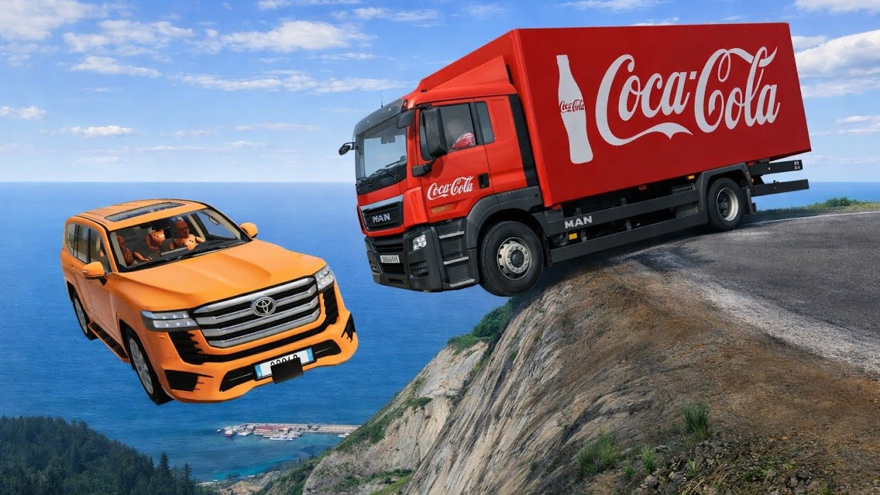 Epic Cliff Scene! Truck vs Flying Car 💥 | Beamng drive #120!