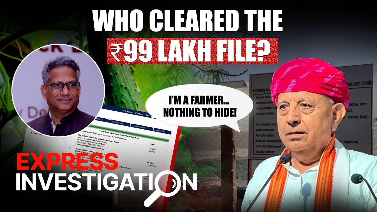 Express Investigation| Cucumber Politics: Minister Gets ₹99 Lakh From His Own Ministry