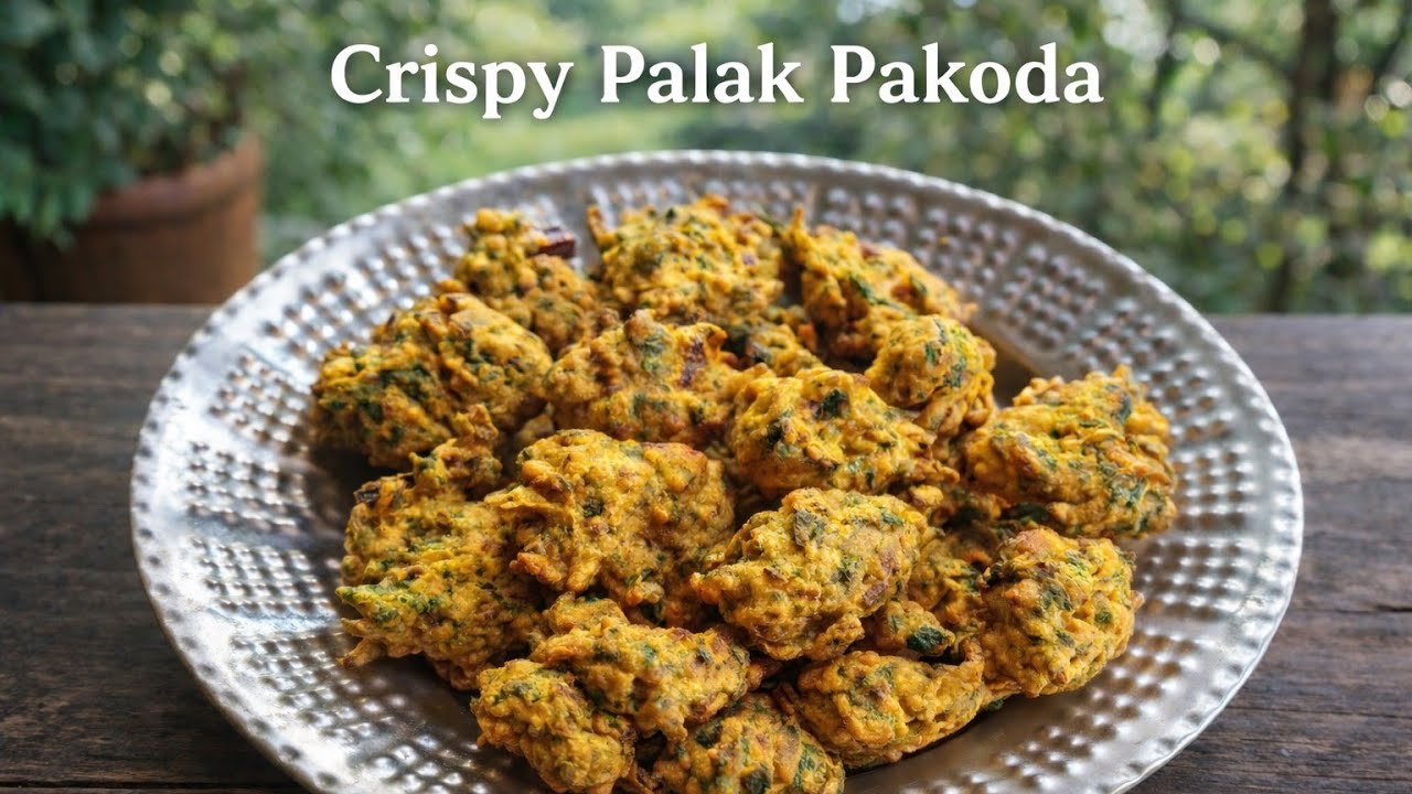 Crispy Palak Pakoda#recipe 