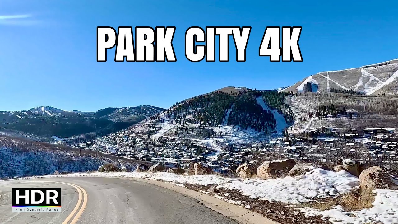 Driving Park City 4K || Sundance Film Festival, winter wonderland