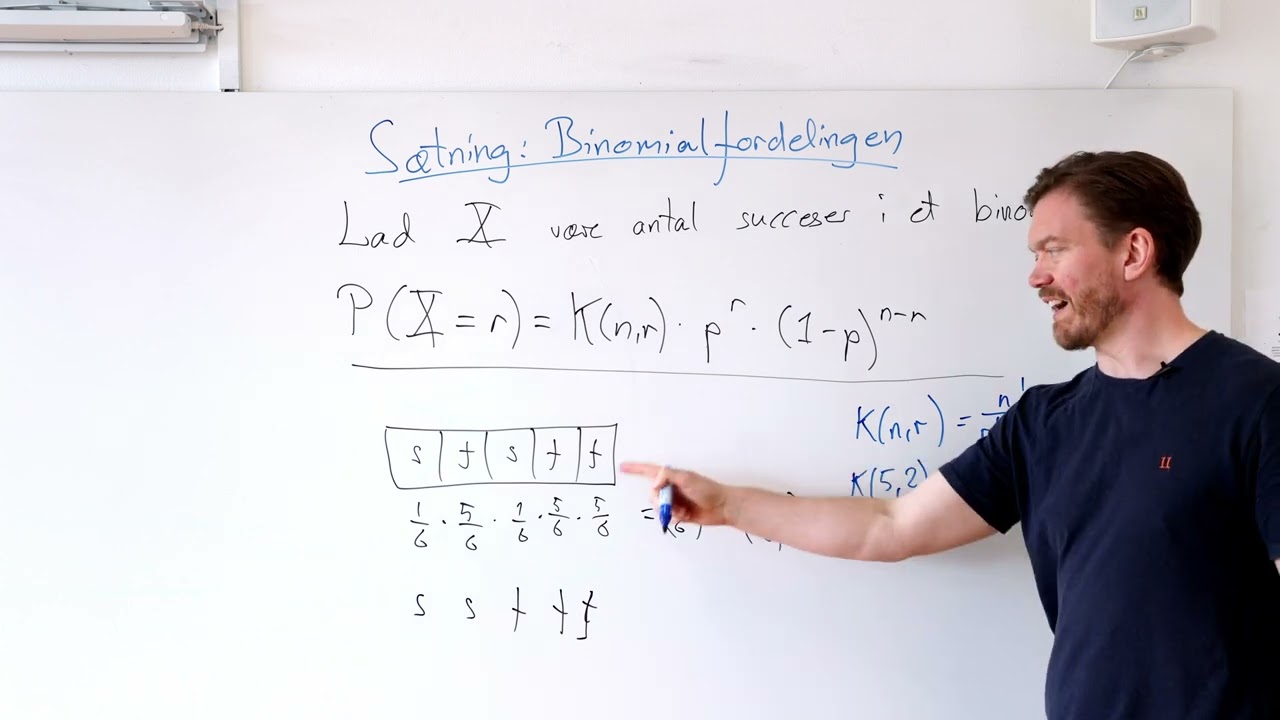 Binomialfordelingen bevis (Matematik B niveau)