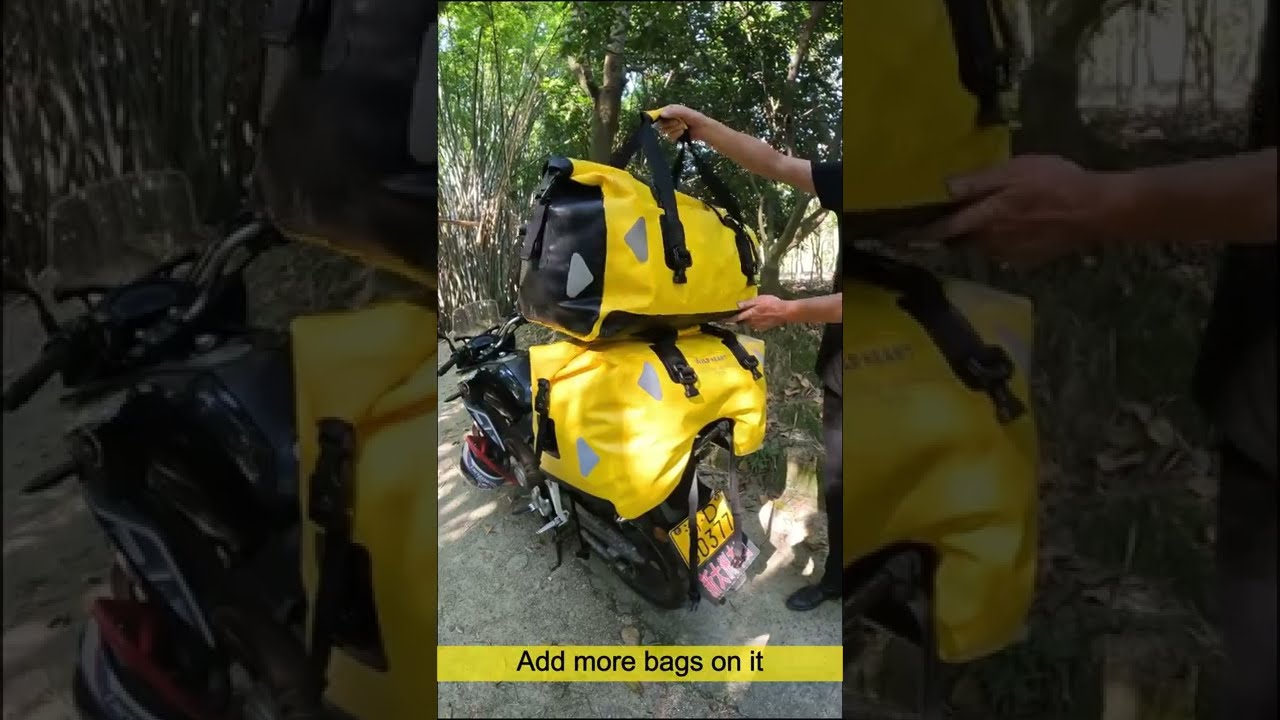 WILD HEART U-shape Motorcycle Tail bag 70L With Rope Straps for MOTORCYCLE TRIP