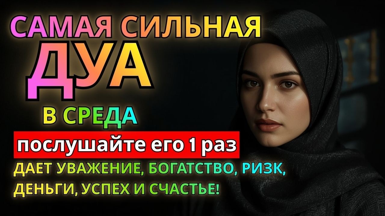 САМАЯ СИЛЬНАЯ ДУА ВО СРЕДА! РИЗК, БОГАТСТВО, УСПЕХ, СЧАСТЬЕ!