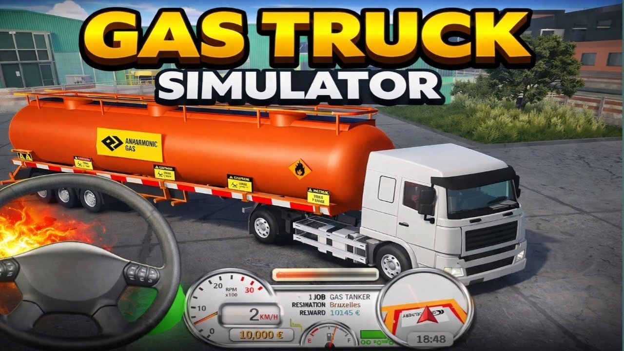 Gas load truck on highway #eurotruckdriver  #games 