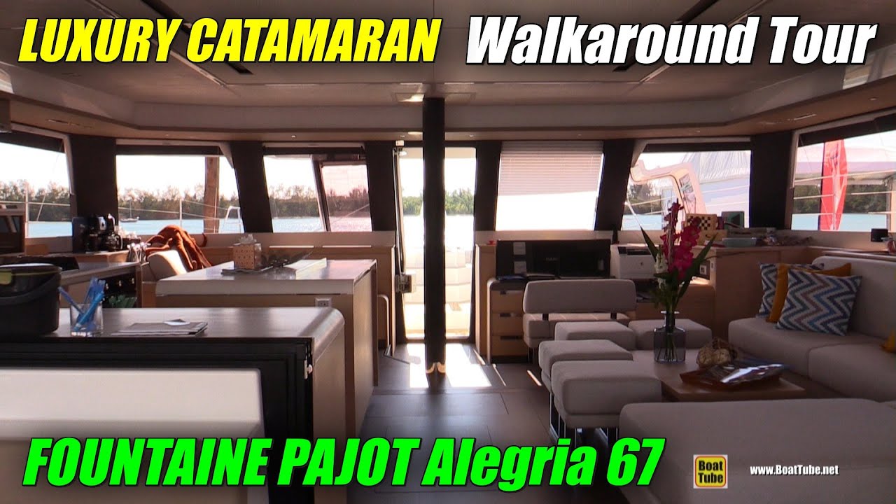 2019 Fountaine Pajot Alegria 67 Catamaran - Deck Interior Walkthrough - 2019 Miami Boat Show