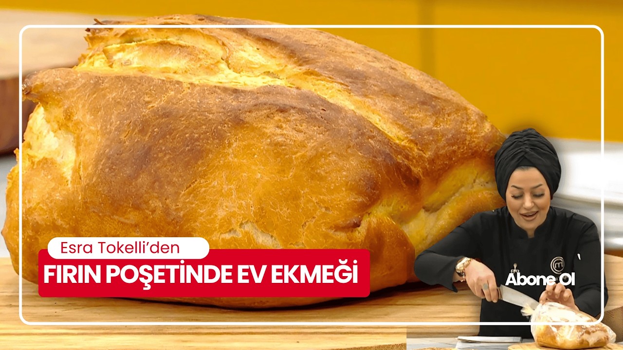 ESRA TOKELLİ’DEN FIRIN POŞETİNDE EV EKMEĞİ – EKŞİ MAYA DOKULU PAMUK EKMEK
