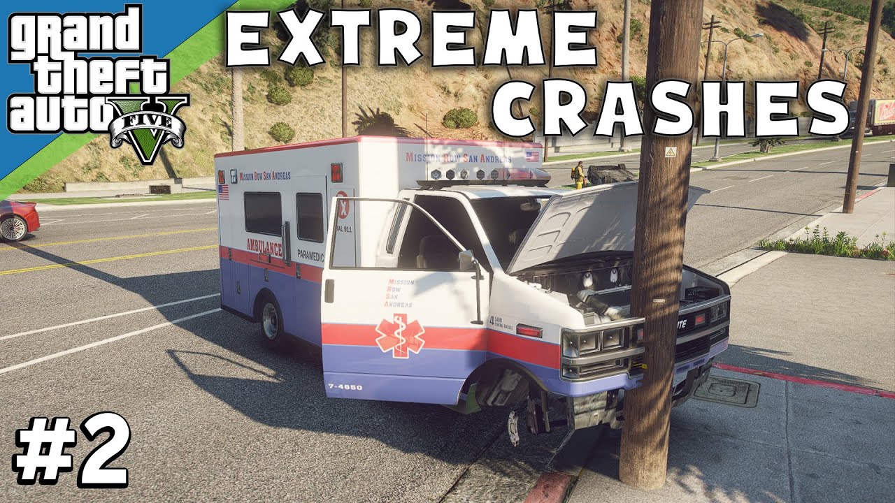 GTA 5 - No Brakes Mod - CAR CRASHES #2