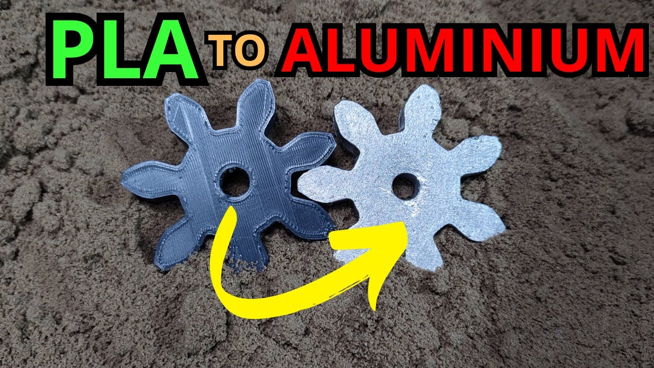 PLA to Aluminium Gear Sand Casting