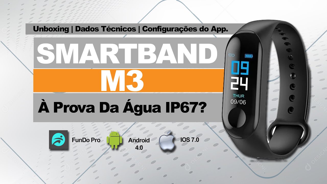 Smartband M3 - &Agrave; Prova Da &Aacute;gua IP67.
