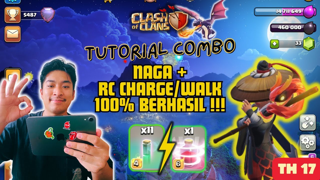 Cara Memaksimalakan combo Naga + Royal Champion Charge & Royal Champion walk - Clash of clans