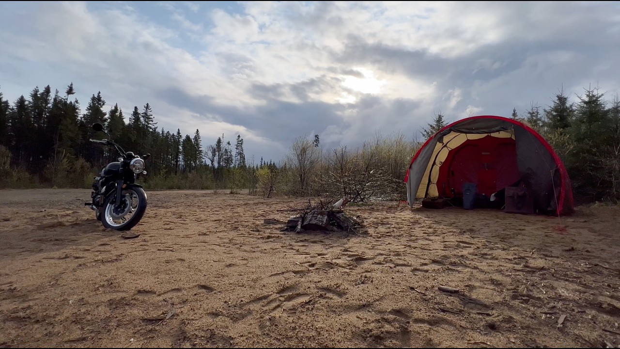 First Solo Motorcycle Wild Camping |  Kawa w800 |  ASMR